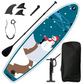 Inflatable Stand Up Paddle Board With Accessories (Color: Blue)